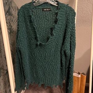 Fabrik oversized raw hem sweater